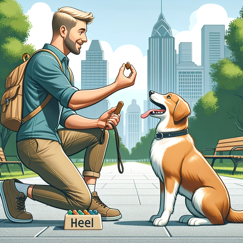 This image has an empty alt attribute; its file name is DALLE-2024-02-26-20.12.48-A-dog-trainer-using-positive-reinforcement-such-as-treats-and-praise-to-reward-a-dog-for-successfully-following-the-heel-command-during-an-outdoor.webp