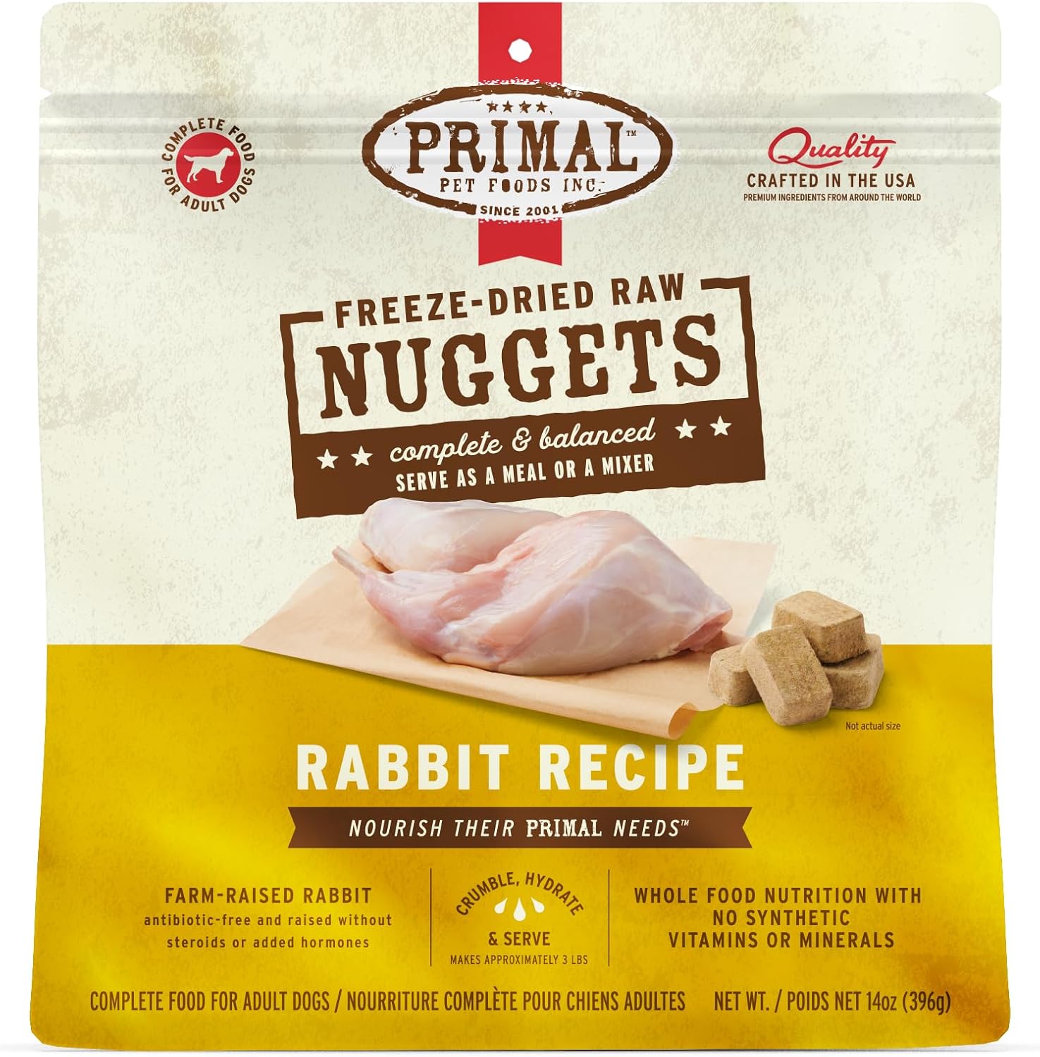 Raw Dog Food Nuggets, Rabbit