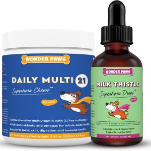 Multivitamin Chews 60 Plus Milk Thistle 2 Ounces Drops