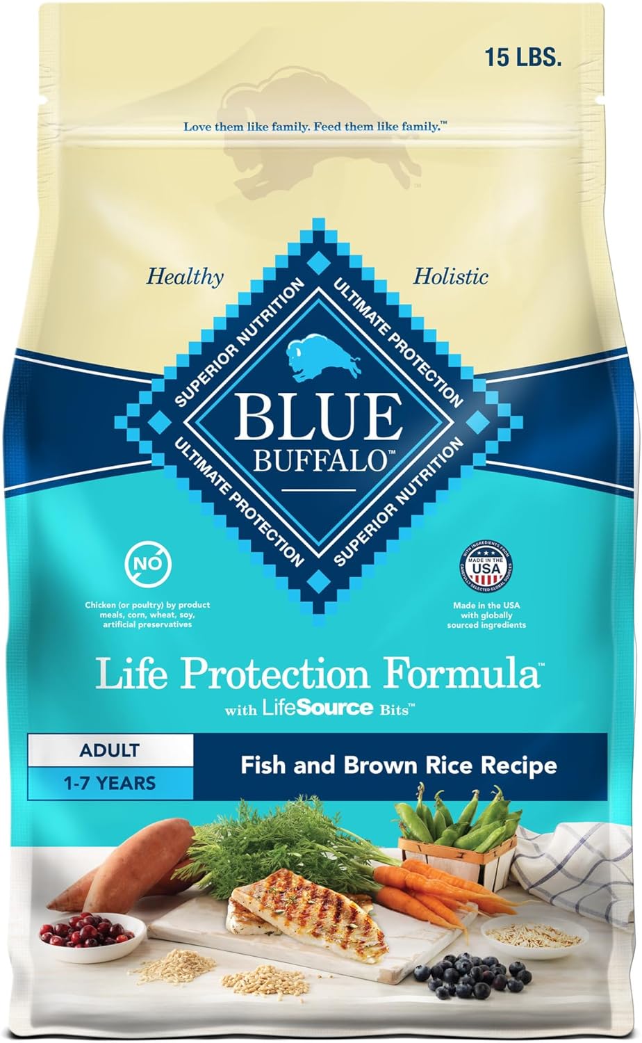 Fish & Brown Rice dry dog food