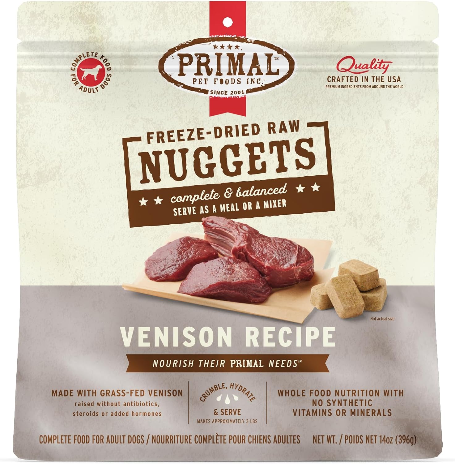 Raw Dog Food Nuggets, Venison