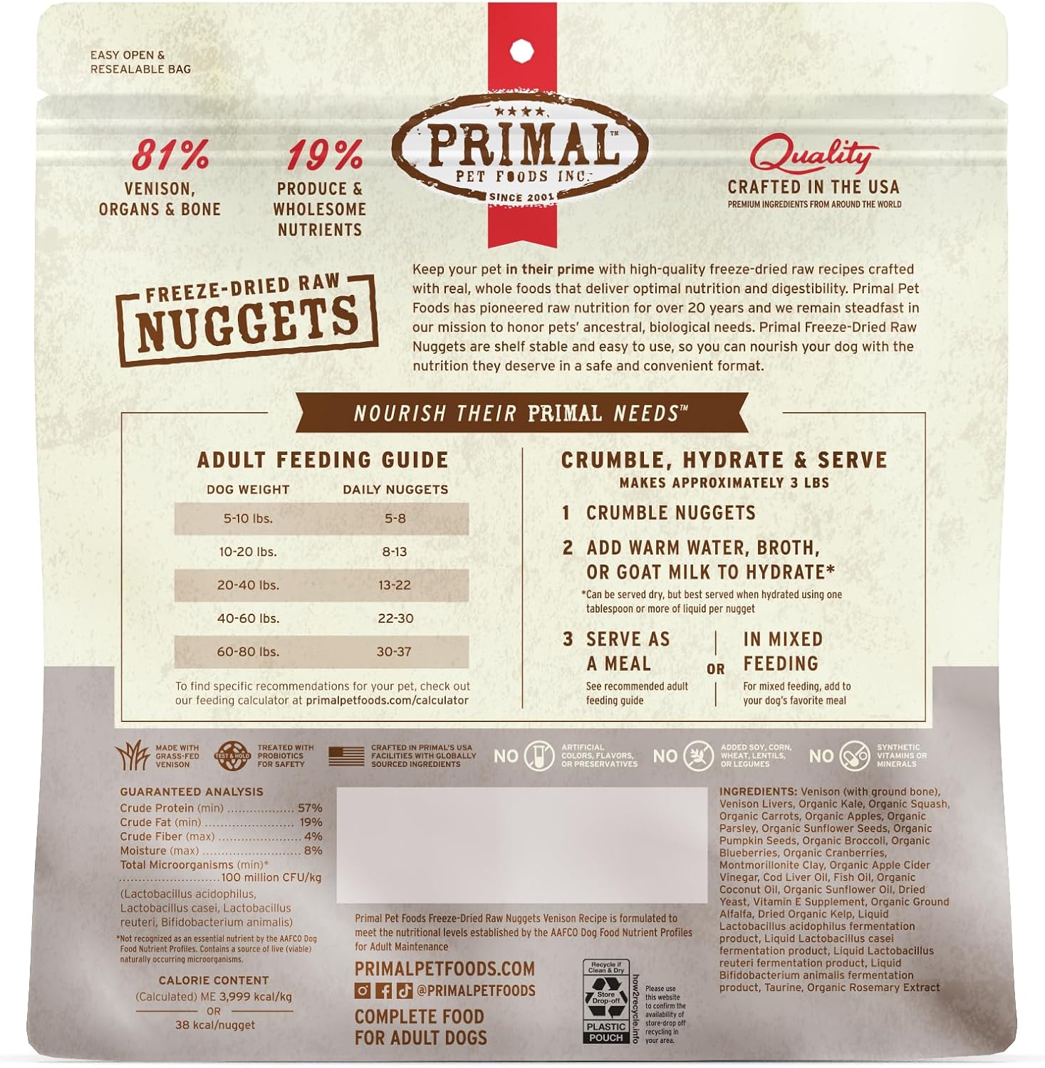 Raw Dog Food Nuggets, Venison - Image 5
