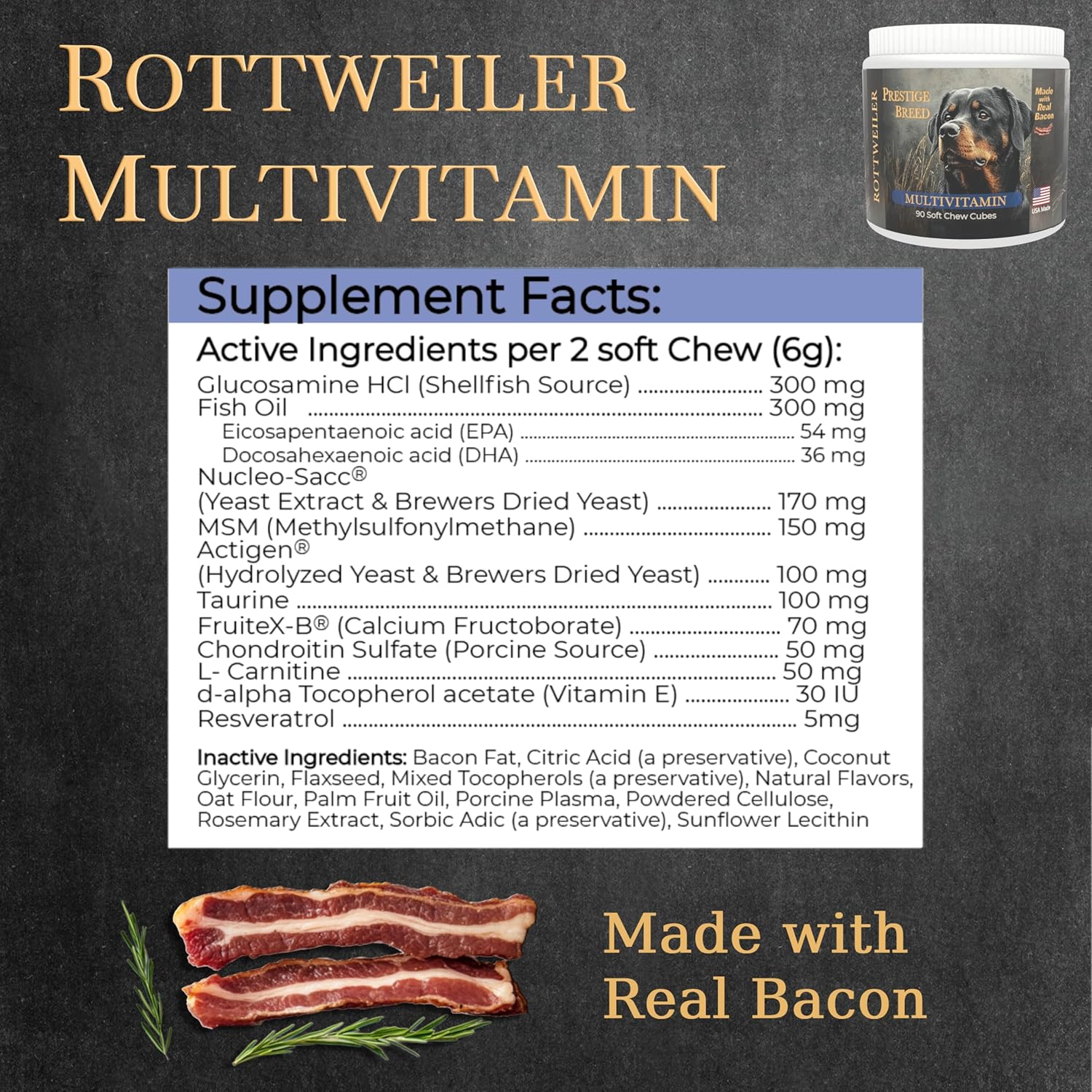 Rottweiler 90 Count Multivitamins - Image 3