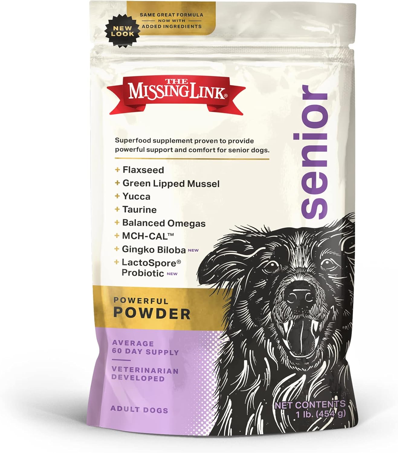 Senior Dog Supplement 1lb Bag - Powerful Powder Supports Bones