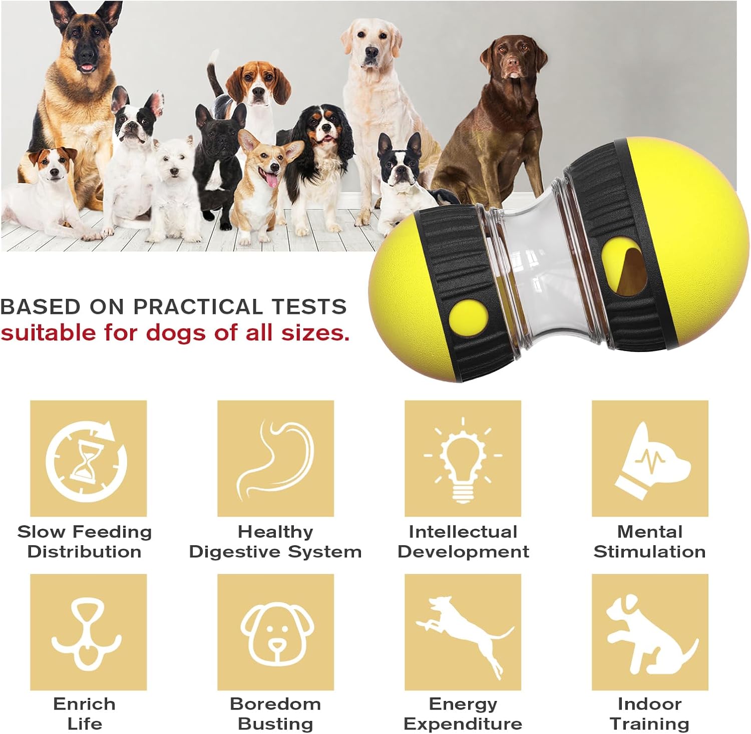 Dog Interactive Toys Dogs Puzzles Feeder Adjustable Food Dispensing - Image 3