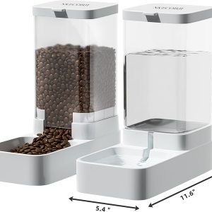 Gravity Pet Feeder and Water Dispenser Set