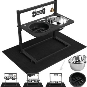 Elevated Dog Bowls with Slow Feeder