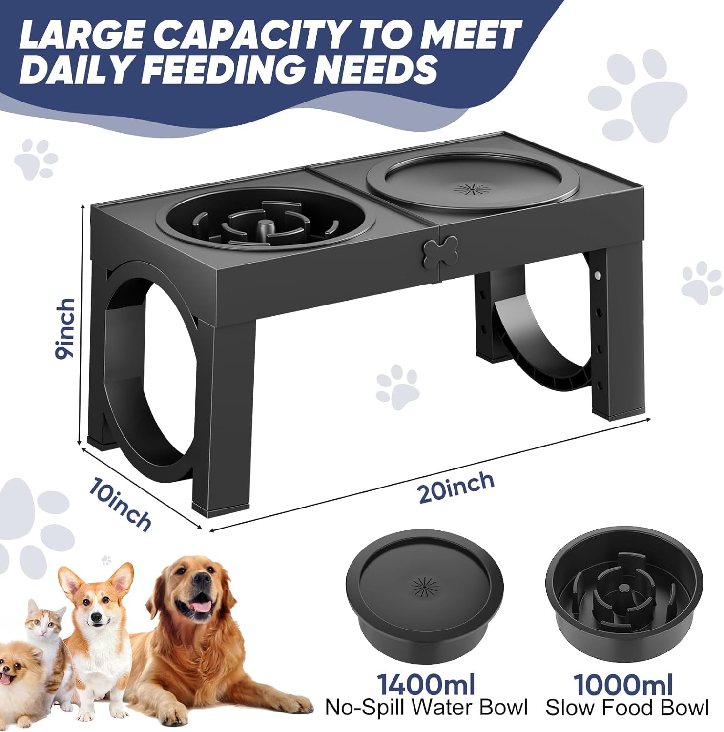 Slow Feeder Dog Bowl Elevated Food - Image 4