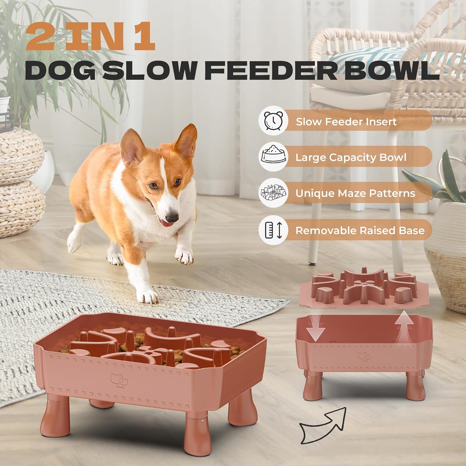 Slow Feeder Dog Bowl Pink - Image 4