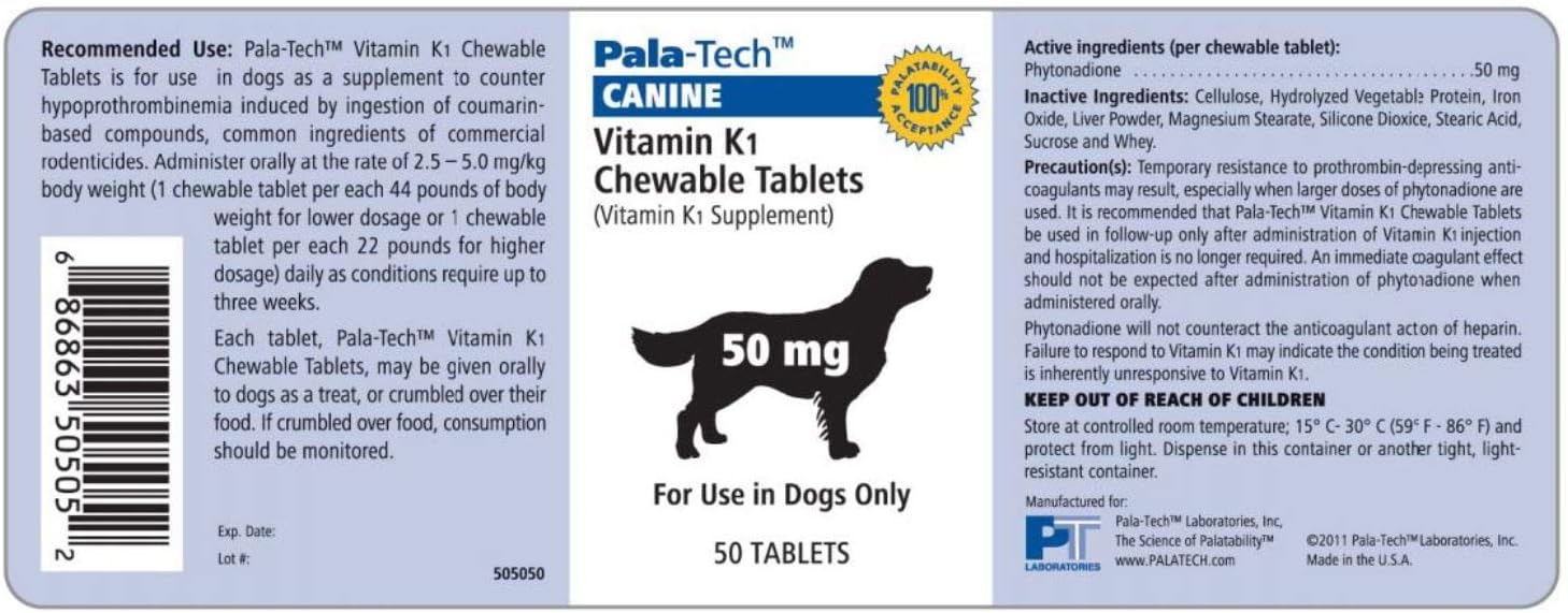 Vitamin K1 Chewable Tablets for Dogs - Image 3