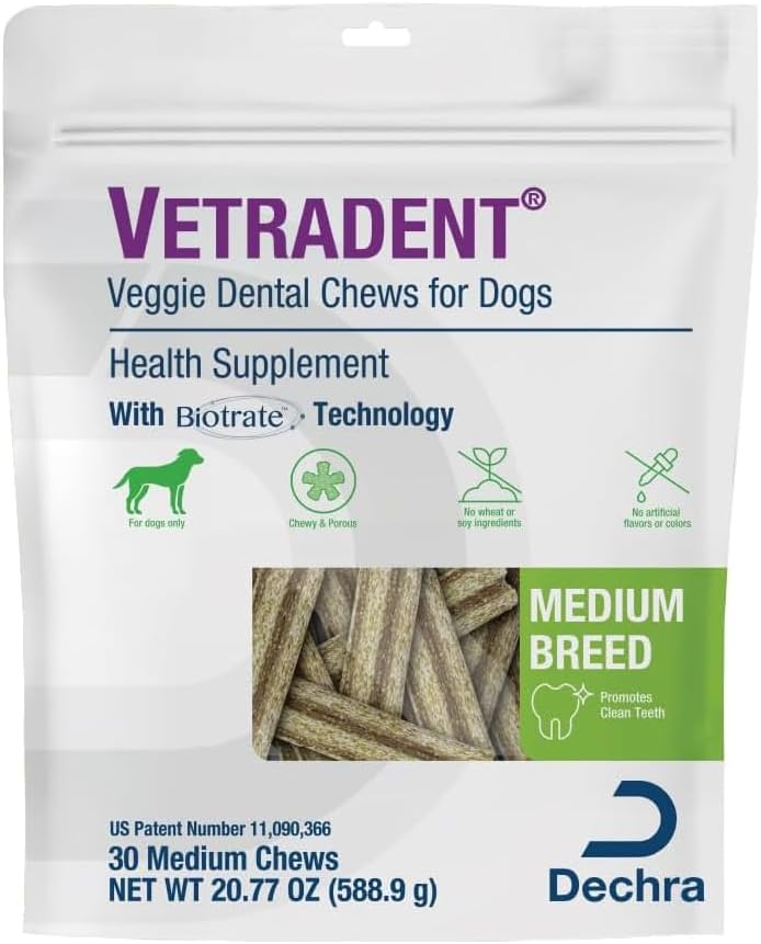 Veggie Dental Chews for Medium Dogs