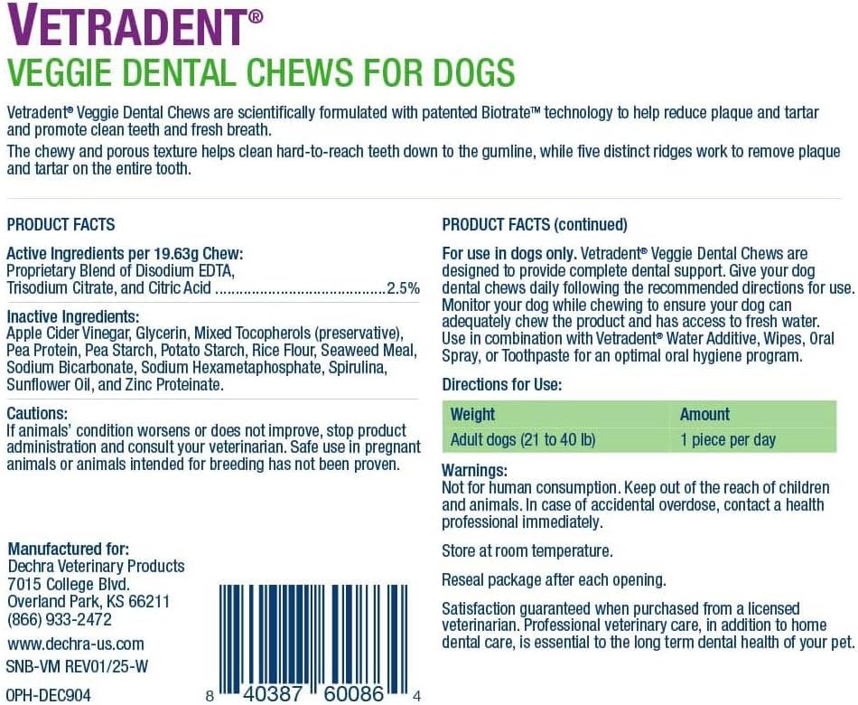 Veggie Dental Chews for Medium Dogs - Image 5