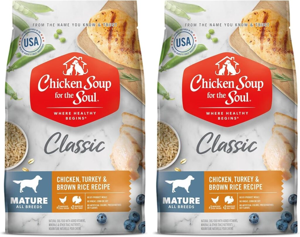 Chicken Soup for the Soul All Natural Premium Senior/Mature Dry Dog Food, Real Meat First Ingredient, No By-Products, Supports Joint Health and Mobility..