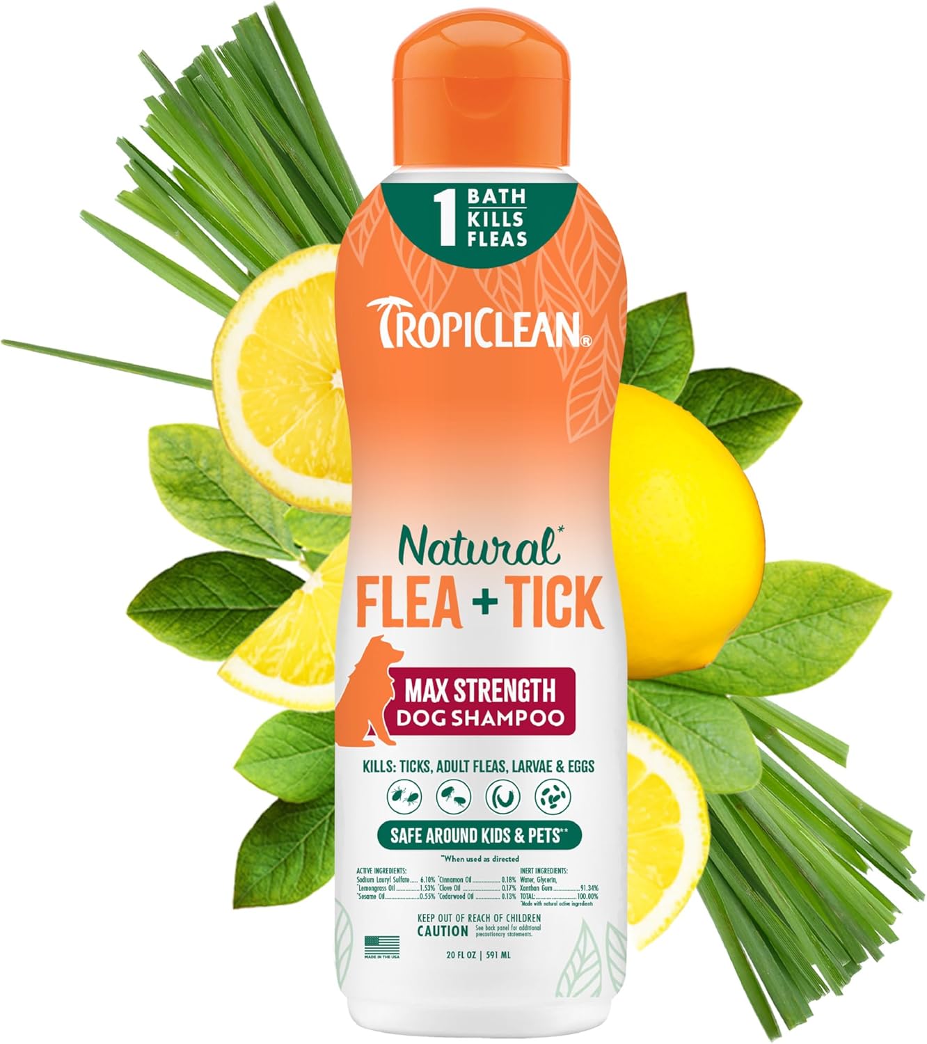 Flea and Tick Shampoo Treatment for Dogs 20oz