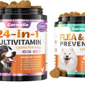 Dog Multivitamin  Flea Chews Bundle  200 Chews