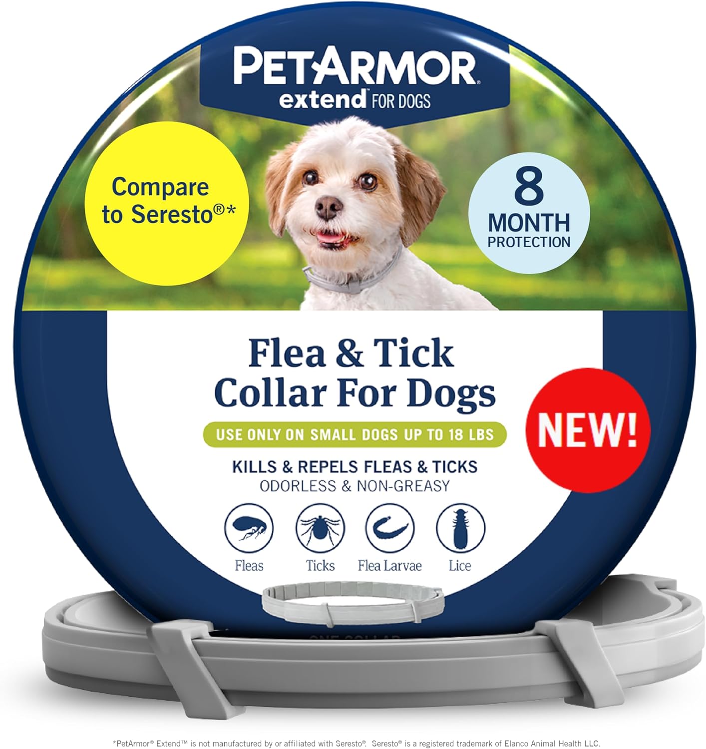 Flea Tick Treatment Prevention Collar for Small Dogs up to 18 lbs