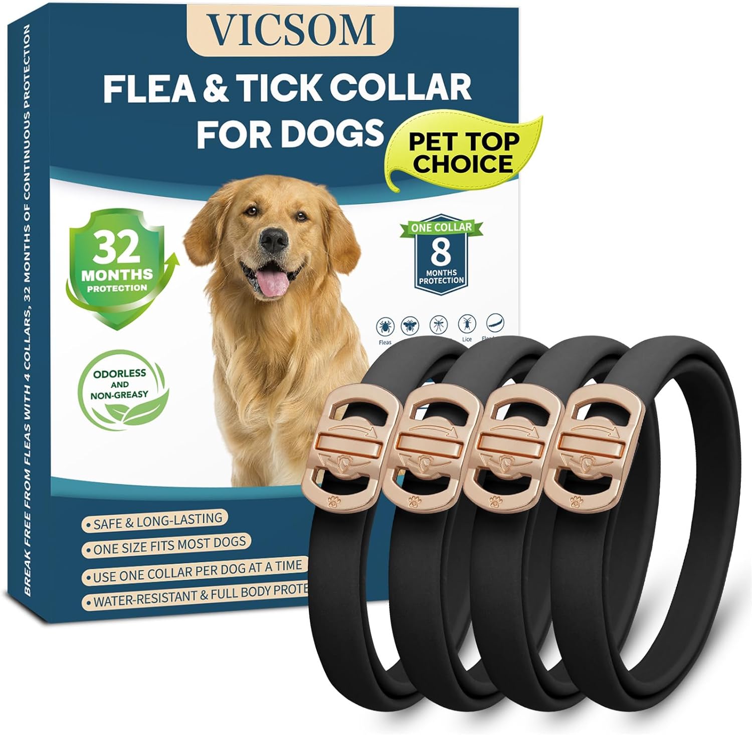 Flea and Tick Prevention for Dogs 4 Pack